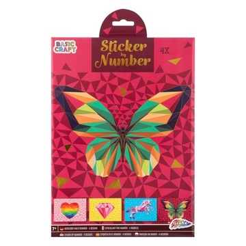 WYKLEJANIE PO NUMERACH MOTYL SERCE KOŃ DIAMENT DIY