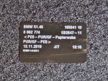 POLIČKY KUFRU BMW SÉRIE 4 GRANÁT COUPE (F36) R2019 - KOMPLET 51.468062773/4