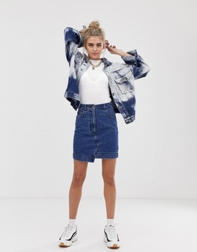 COLLUSION БЕЛЫЙ ПРИТЯЖЕННЫЙ ТОП С ВОРОТНИКОМ СТОЙКА 36 AS8