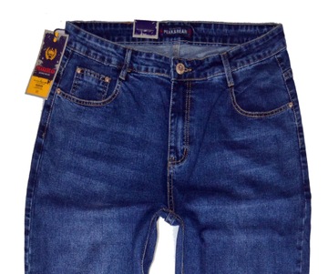 JEANSY MĘSKIE spodnie jeans PEAK&BEAN granatowe W39/L32 94- 98 cm