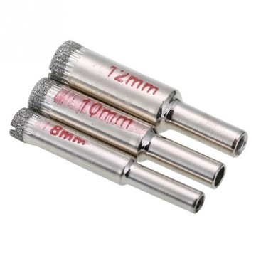 Алмазные коронки для керамогранита, 10 шт, 8-50 мм