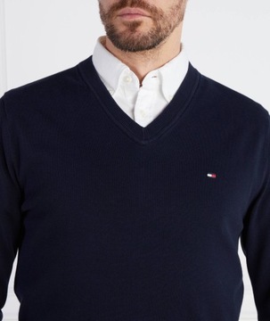 Sweter klasyczny w serek regular Tommy Hilfiger M