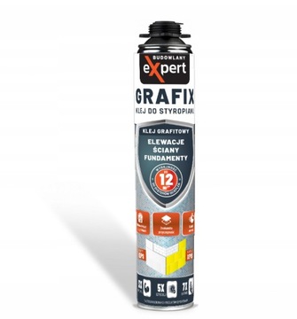 Piano KLEJ pianka DO STYROPIAN GRAFITOWY PIANA PIANOKLEJ EPS XPS 750ML