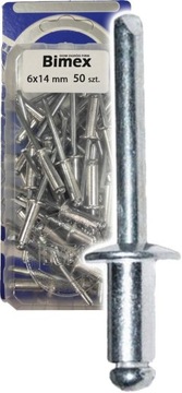 Nity zrywalne aluminiowe 6 x 14 mm Magkrak 50 szt.