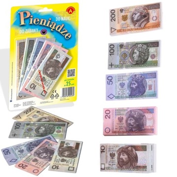 Pieniądze do zabawy nauki gry banknoty zabawkowe