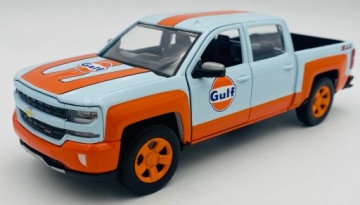 Chevy Silverado 1500 LT Z71 Crew Cab GULF Livery модель 1:27 Motormax 79666