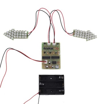 Strzałki efekt Led kierunkowskazy CZERWONO- NIEB DIY KIT