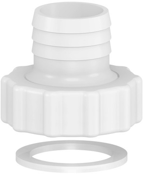 Redukcja Złączka Adapter Basenu 38x38mm z Nakrętką 60mm + OPASKA USZCZELKA