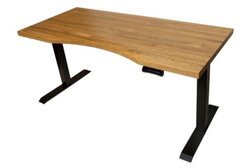 Biurko elektryczne, dębowe bezsęczne ergo 180x80x4