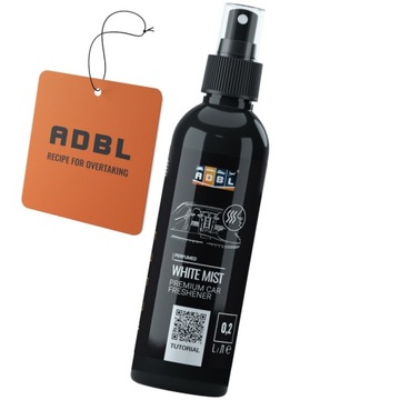 ADBL White Mist 200ml + Zawieszka Zapach Damskich Perfum Do Auta Samochodu