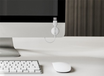 Кабельный органайзер на 1 кабель, белый