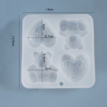 Formy do ciasteczek i cukierków czekoladowych dla zwierząt 3D Silikon