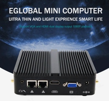 Промышленный мини-ПК Intel WiFi HDMI VGA 2xRJ45 RS