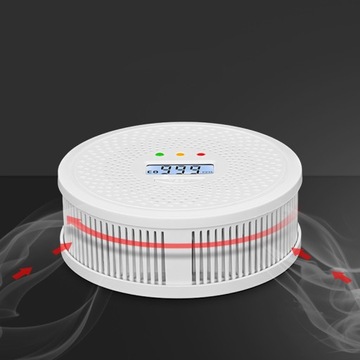 ДЕТЕКТОР СИГНАЛИЗАЦИИ CO2 И CO ГАЗА ДАТЧИК LCD HD БЕСПРОВОДНОЙ