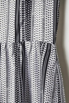 H&M wzór print boho sukienka mini paski gorsetowa gwiazdki gwiazdy y2k