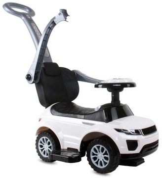 Каталка-толкатель, ходунки с ручкой и зажимом, Спортивная машина, белый