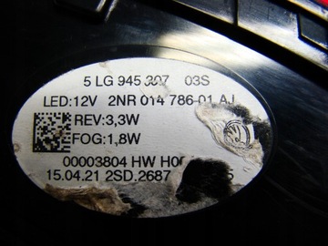 SKODA ENYAQ - SVĚTLO KRYT LEVÝ ZADNÍ