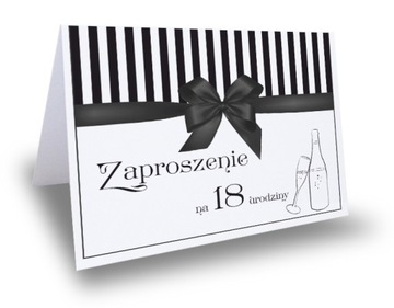 Zaproszenia na 18 urodziny osiemnastkę - 10 sztuk
