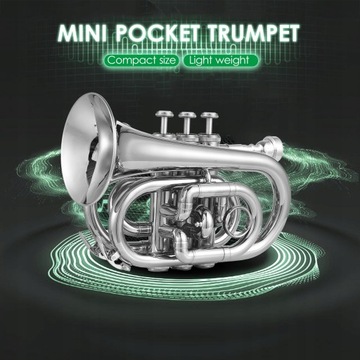 Bb Trumpet Мини-карманная труба с мундштуком