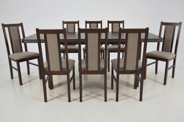 8 стульев и РАСШИРЯЕМЫЙ стол, 200 см, ШПОН ТОП