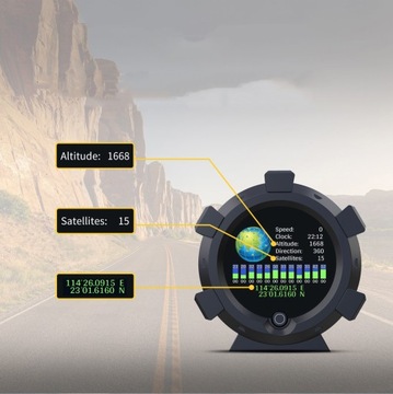 ИНДИКАТОР НАКЛОНА ЧАСЫ СПИДОМЕТР GPS