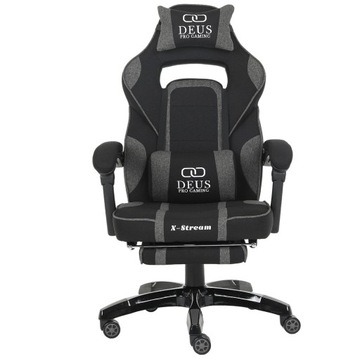 ИГРОВОЕ КРЕСЛО Deus X-Stream, подставка для ног, регулировка спинки