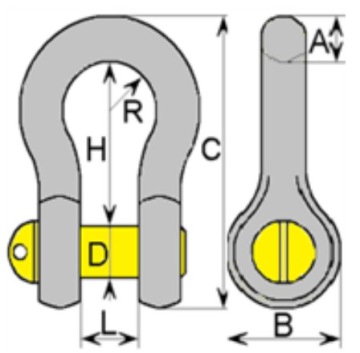 Серьга одобрения Omega 3,25 тонны