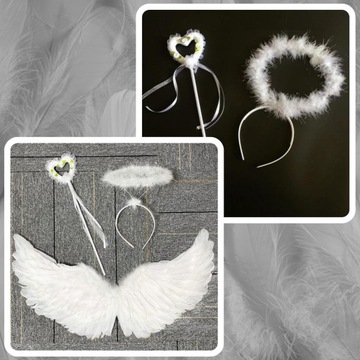 НАБОР НАРЯДА АНГЕЛА КОСТЮМ НАЦИОНАЛЬНОЙ ПАРТИИ АНГЕЛА КРЫЛЬЯ HALO БЕЛЫЙ L