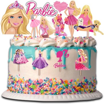 TOPPER BARBIE LALKI NA TORT BABECZKI POSTACI 13 sztuk
