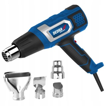 ТЕПЛОВАЯ ПИСТОЛЕТА 2000ВТ DEDRA DED7977 НЕПРЕРЫВНАЯ РЕГУЛИРОВКА СОПЛОКА