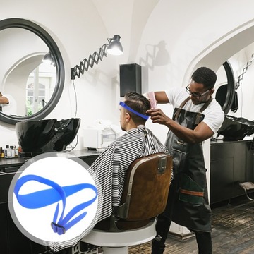 Стрижка с изогнутым силиконовым ободом