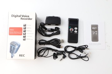 SZPIEGOWSKI DYKTAFON MP3 AUDIO 8GB DETEKCJA +SŁUCHAWKI