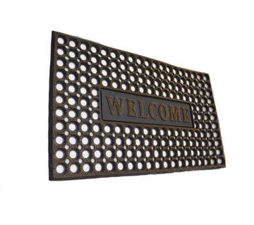 WYCIERACZKA WEJŚCIOWA POD DRZWI GUMOWA AŻUROWA DO BUTÓW ZEWNĘTRZNA WELCOME