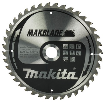 MAKITA B-32770 TARCZA DO DREWNA 260X30 40Z