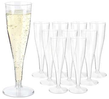 Kieliszki plastikowe do szampana 100ml proseco jednorazowe 20 szt