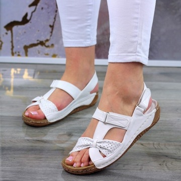 УДОБНЫЕ ЖЕНСКИЕ САНДАЛИИ НА ЛИПУЧКЕ, ЭЛЕГАНТНЫЙ ПОШИТ 40