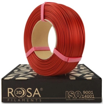 ROSA 3D Filaments PLA Starter Refill 1kg Jasper Red Satin Czerwony Satynowy