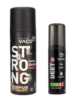 VACO STRONG 50% DEET ZESTAW NA KOMARY KLESZCZE