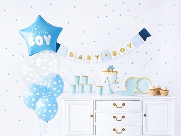 DEKORACJE na BABY SHOWER CHŁOPCA BALONY zestaw