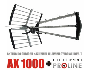 Antena zewnętrzna Opticum AX 1000 + COMBO VHF UHF