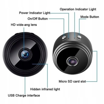 Kamera obserwacyjna A9 mini WiFi HD 1080p