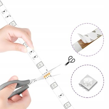 ЦВЕТНАЯ СВЕТОДИОДНАЯ ЛЕНТА RGB, РЕМЕНЬ BLUETOOTH, 5 М, ПРИЛОЖЕНИЕ ДЛЯ УПРАВЛЕНИЯ МУЗЫКОЙ, ДИСТАНЦИОННОЕ УПРАВЛЕНИЕ МУЗЫКОЙ