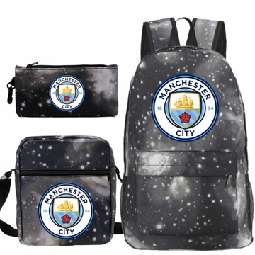 ZESTAW PLECAK TORBA PIÓRNIK MANCHESTER CITY WZORY