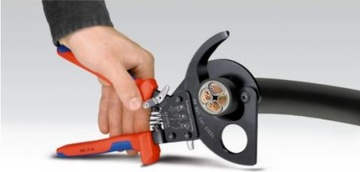 KNIPEX 95 31 250 кабельные ножницы с храповым механизмом