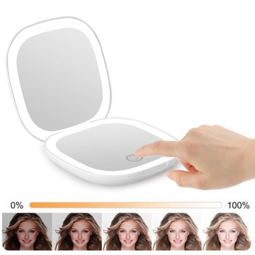 УВЕЛИЧИТЕЛЬНОЕ КОСМЕТИЧЕСКОЕ ЗЕРКАЛО 1X/5X, ДВУХСТОРОННЕЕ ЗАКРЫВАЕМОЕ, 3 ЦВЕТА
