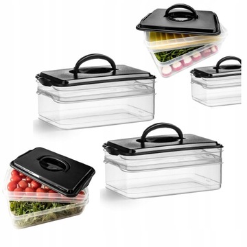 Двойной контейнер-органайзер для еды на холодильник.