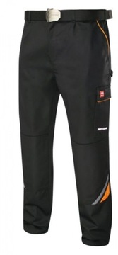 Spodnie robocze PROFESSIONAL BLACK - wzmacniane, wytrzymałe 58