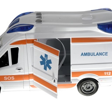 ЭКСТРЕННАЯ скорая помощь ЗВУКОВЫЕ СВЕТЫ ОТКРЫВАЮЩИЕСЯ ДВЕРИ НОСИЛКИ