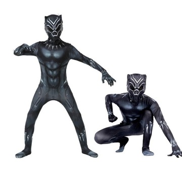 STRÓJ CZARNA PANTERA SKIN COSPLAY 100-160cm