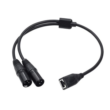 ch-XLR 3Pin Male to RJ45 Adapter Extension Cable